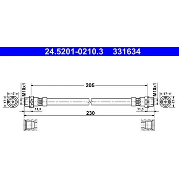 Brzdová hadice Brzdová hadice ATE 24.5201-0210.3