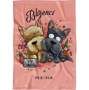 deka Deka 200 x 140 cm Psí znamení - Blíženci