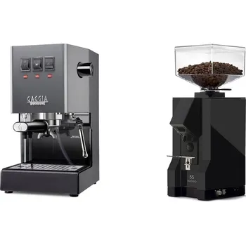 Kávovar Gaggia Classic E24, grey + Eureka Mignon Silenzio 55, BL black