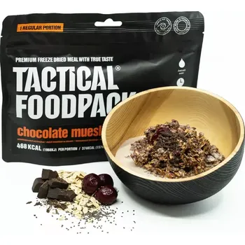 jídlo na cestu Tactical Foodpack Čokoládové müsli s třešněmi a chia semínky