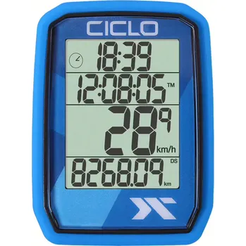 Tachometr CICLOSPORT Computer CicloSport Protos 105 drátový barva modrá
