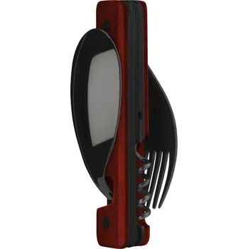 Kempingové nádobí Kapesní multifunkční příbor Akinod 13h25 black mirror finis coralwood