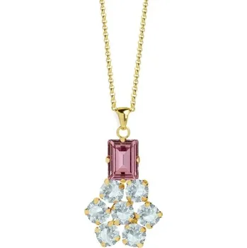 Řetízek Stříbrný zlacený řetízek s přívěskem Victoria Cruz A3683-05DG