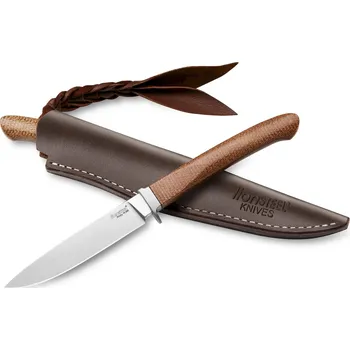 LionSteel Ago M390 Satin, přírodní rukojeti z plátna Micarta AG01 CVN
