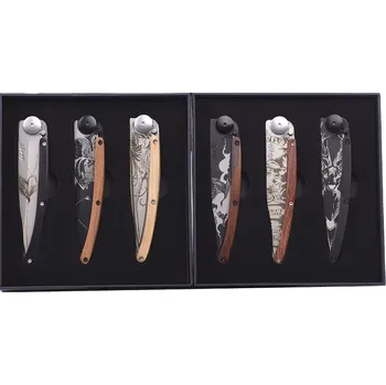 kapesní nůž Sada kapesních nožů Deejo DEE079 Tattoo Nature 6x37g