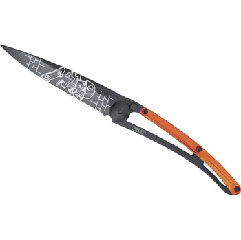 kapesní nůž Kapesní nůž Deejo 1GB110 Tattoo Black 37g orange Skate