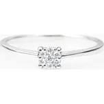 Zlatý 585/1000 prsten z bílého zlata s briliantem 0199 0,071ct