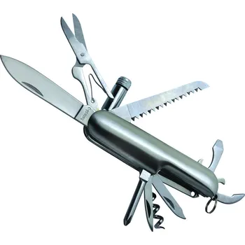 kapesní nůž Multifunkční nůž s LED svítilnou Baladeo ECO064 12 funkcí,nerezová ocel