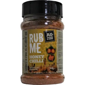 Koření BBQ koření Rub Me Honey Chilli 240g Angus&Oink