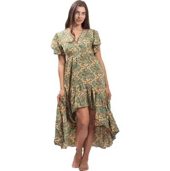 Dámské šaty Dámské šaty dlouhé SNEHA zelené II.