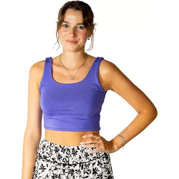 Jednobarevný crop top Mia Light Violet - U-neck UNI (S/M)