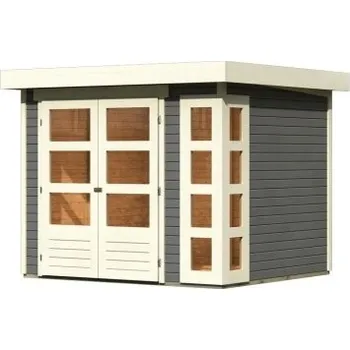 Zahradní domek KARIBU HOLZTECHNIK dřevěný domek KARIBU KERKO 3 (82927) terragrau LG2949