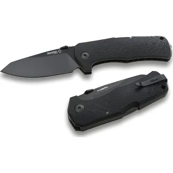 kapesní nůž Kapesní nůž LionSteel TM1 CB čepel ocel Sleipner černá,karbonová rukojeť,pouzdro,rozbíječ skla