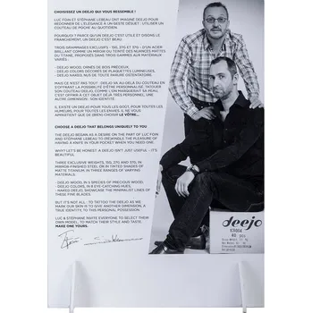 Stolní poutač Deejo DEE065 s motivem "Deejo story" PVC-A4