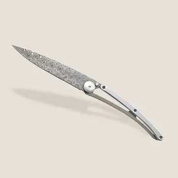 kapesní nůž Kapesní nůž Deejo 1DM001 GOLD 37g damascus 9kt white gold