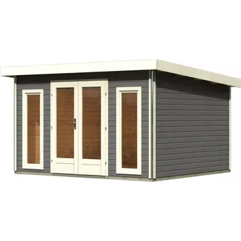 Zahradní stavba KARIBU HOLZTECHNIK dřevěný domek KARIBU RADEBURG 2 (31476) terragrau LG3929