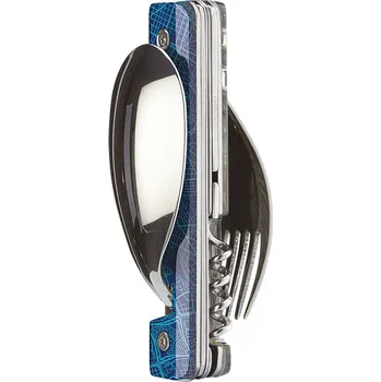 Kempingové nádobí Kapesní multifunkční příbor Akinod 13h25 Downtown bleu