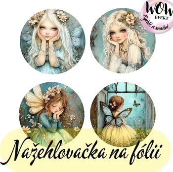 Nažehlovačky na fólii Nažehlovačka na fólii, VÍLY tyrkys, kulatý mix, k dotvoření /arch Zvolte VELIKOST motivu ZDE:: Menší