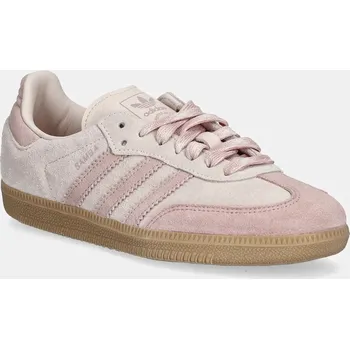 Dámská obuv Semišové tenisky adidas Originals Samba OG W JR8874 růžová 30X, EUR 41 1/3