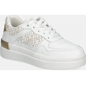 Dámské tenisky Sneakers boty Tommy Hilfiger LUX COURT SNEAKER MONOGRAM FW0FW08381 bílá 00A, EUR 38