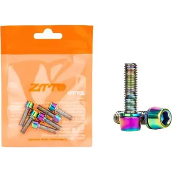 Horské kolo Titanové šrouby představce M5x18 mm, sada 6 ks - Duhové