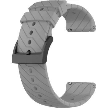 Řemínek na hodinky Silikonový řemínek Strips šedý 24 mm