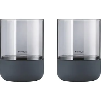 Svícen Blomus CALMA set 2 svícnů XS tmavě šedá