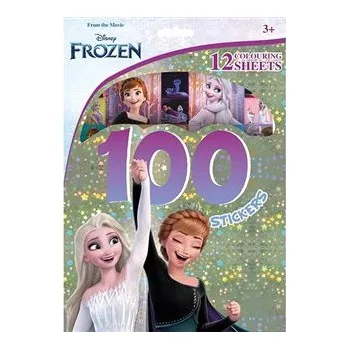 omalovánky 100 samolepek s omalovánkovými listy - Ledové království