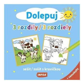 Bystrá hlava Dolepuj 3 rozdíly - sešit s kravičkou + samolepky