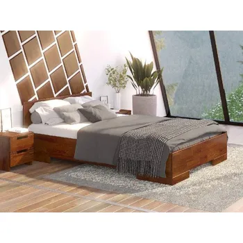 Postel Zvýšená postel Spektrum - borovice Odstín moření: Ořech, Rozměr: 120x200