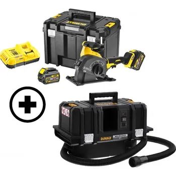 Fréza DeWALT Sada Aku drážkovací fréza DCG200T2 + Vysavač DCV586 FLEXVOLT 54V