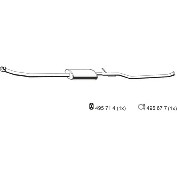 Výfukový systém Střední tlumič výfuku ERNST 500296