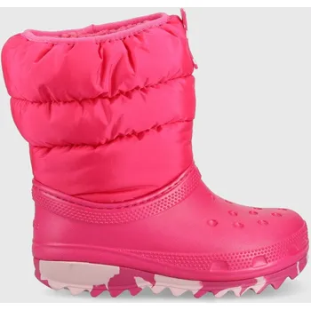 Dívčí sněhule Dětské sněhule Crocs 207684.CROCS.CLASSIC.NEO.PUFF.BOOT.K růžová 42X, EUR 36/37
