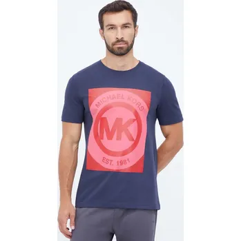 Pánské tričko Bavlněné tričko Michael Kors tmavomodrá barva, s potiskem, 6F36G10091 59X, vel. L