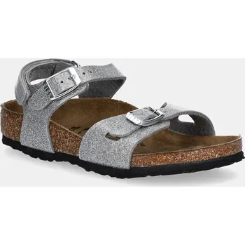 Dívčí obuv Dětské sandály Birkenstock Rio AS Kids stříbrná barva, 1029477 1029477.24.35 SLV, EUR 32
