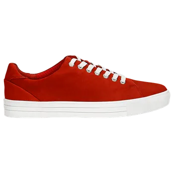 Dámské polobotky Červené Šněrovací Tenisky Pro Ženy Z Nubukové Kůže Wojas 4608612 39