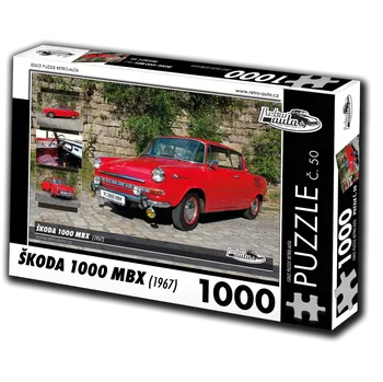 Puzzle Puzzle Retro-auta Škoda 1000 MBX (1967) – 1000 dílků