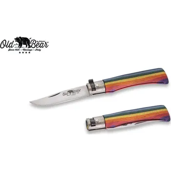 kapesní nůž Kapesní nůž Antonini OldBear 9307/17_MAK nerezová čepel,dřevěná rukojeť dezén duha