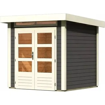 Zahradní domek KARIBU HOLZTECHNIK dřevěný domek KARIBU KANDERN 1 (82985) terragrau LG3528