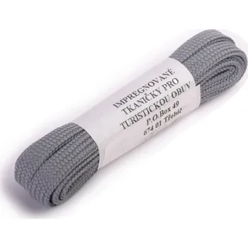 Tkaničky do bot Tkaničky ploché Duras světle šedé multipack Velikost: 200 cm