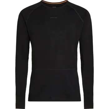 Pánská móda Pánské funkční triko Icebreaker Men Merino 200 ZoneKnit LS Crewe Velikost: M / Barva: černá