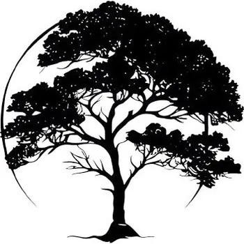 Kovová nástěnná dekorace 30 cm - Strom harmonie