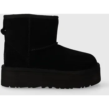 Dívčí sněhule Dětské semišové sněhule UGG KIDS CLASSIC MINI PLATFORM černá barva 1143700K 99X, EUR 37