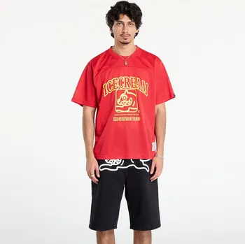 cyklistický dres Dres Billionaire Boys Club Icecream Team Football Shirt Red XXL