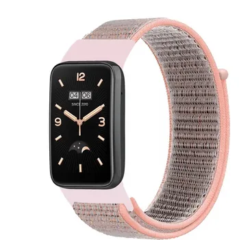 Řemínek na hodinky Nylonový řemínek pro Mi Band 7 PRO růžový