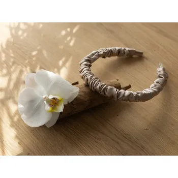 Čelenka Hedvábná čelenka do vlasů pevná, WHITE ORCHID Barva hedvábí: zlatá