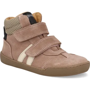 Dívčí obuv Barefoot dětské kotníkové boty Develab - Midcut sneak. Old pink růžové Velikost: 28