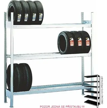 Dílenský regál HTI Regál na pneu přístavbové pole MC-3588