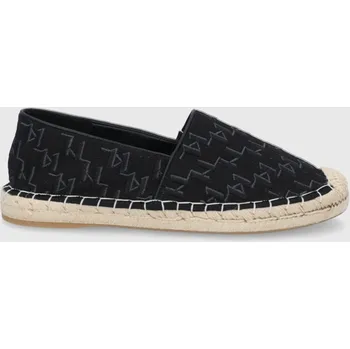 Dámské polobotky Espadrilky Karl Lagerfeld Kamini černá barva KL80112.900 99X, EUR 36