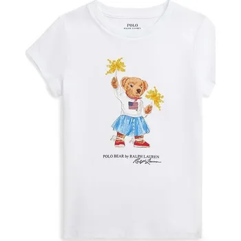 Chlapecké tričko Dětské bavlněné tričko Polo Ralph Lauren bílá barva, 312942856001 00X, vel. 102-108